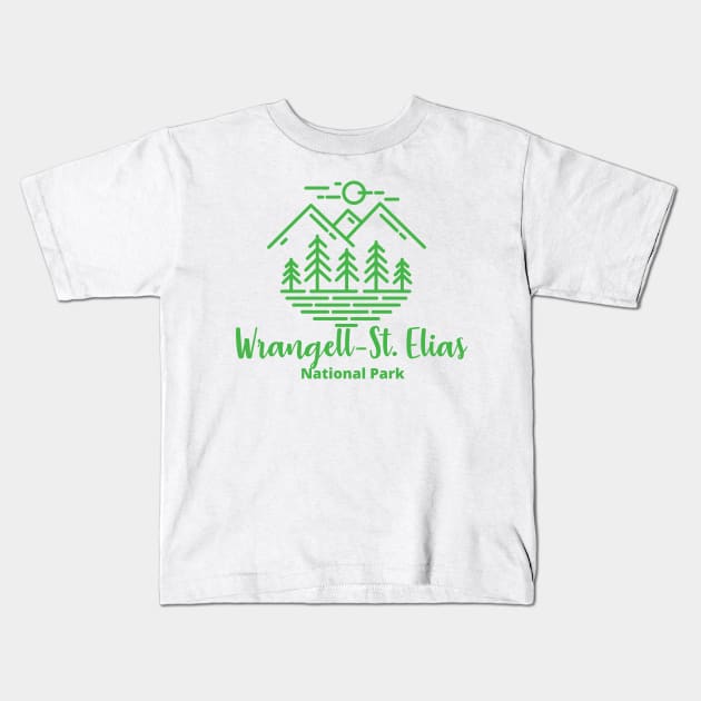 Wrangell St. Elias National Park Kids T-Shirt by roamfree